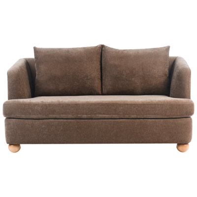 Beliani Sofa 2 Seater Rattvik Chenille Brown from B&Q