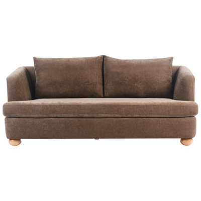 Beliani Sofa 3 Seater Rattvik Chenille Brown from B&Q