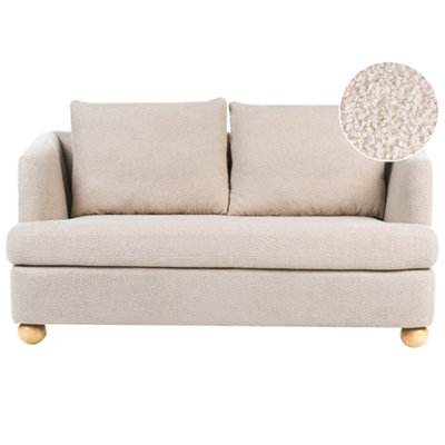 Beliani Sofa 2 Seater Rattvik Boucle Beige from B&Q