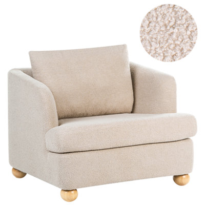Beliani Scandinavian Armchair Rattvik Boucle Beige from B&Q