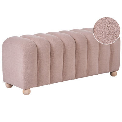 Beliani Upholstered Bench Idyllwild Boucle Beige from B&Q