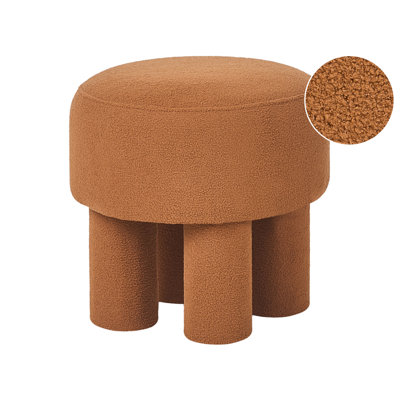 B&Q -  Cottage Footstool Canby Boucle Orange