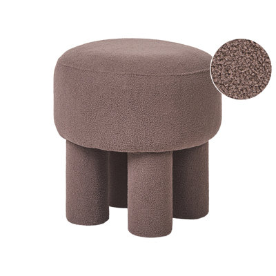 B&Q -  Cottage Footstool Canby Boucle Brown