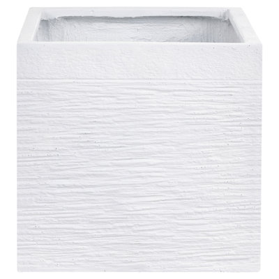 Beliani  Plant Pot Paros 40 Cm White from B&Q