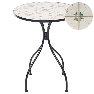 Beliani Bistro Table Carona 60 Cm 60 Cm Metal Black from B&Q