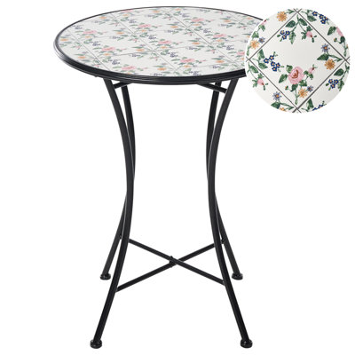 Beliani Bistro Table Collio 60 Cm 60 Cm Metal Black from B&Q