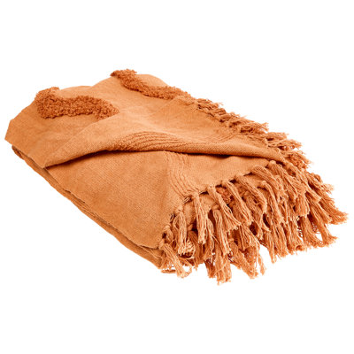 Beliani Blanket Khari Cotton 150 X 200 Cm Orange from B&Q