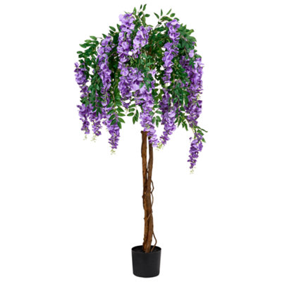 Beliani Artificial Plant Wisteria Tree 150 Cm Green from B&Q