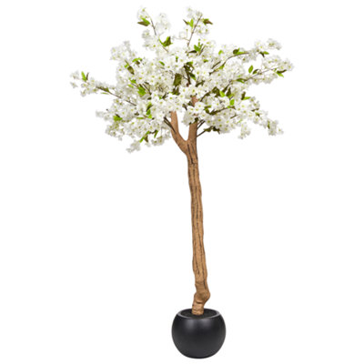 Beliani Artificial Plant Cherry Tree 180 Cm White from B&Q