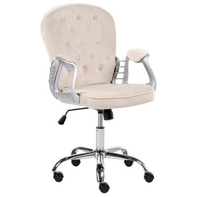 B&Q -  Desk Chair Princess Velvet Taupe