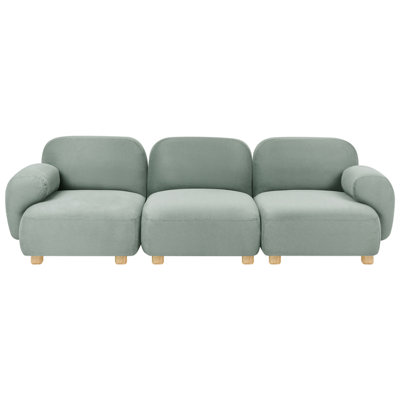 Beliani Modular Sofa 3 Seater Amli Fabric Light Green from B&Q