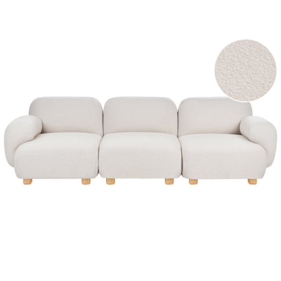Beliani Modular Sofa 3 Seater Amli Boucle Off-White from B&Q