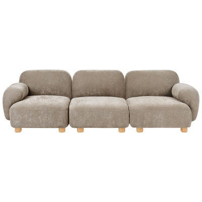 Beliani Modular Sofa 3 Seater Amli Fabric Beige from B&Q