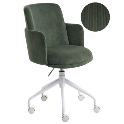 B&Q -  Office Chair Dryden Corduroy Dark Green