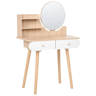 B&Q -  Dressing Table With Mirror Chambly Light Brown