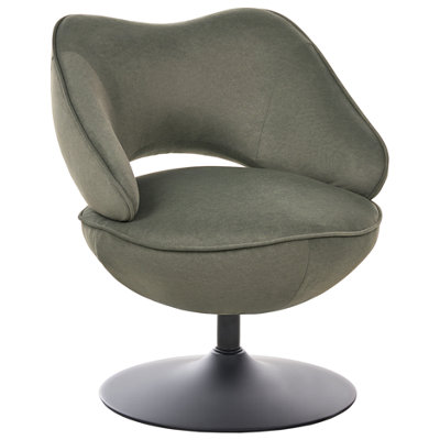Beliani Swivel Armchair Sandet Velvet Dark Green from B&Q