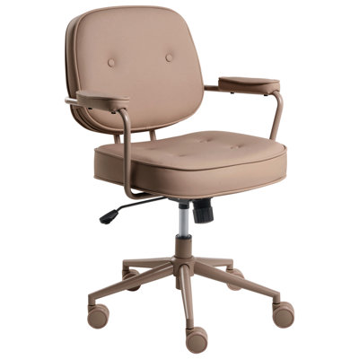B&Q -  Desk Chair Paramus Faux Leather Light Brown