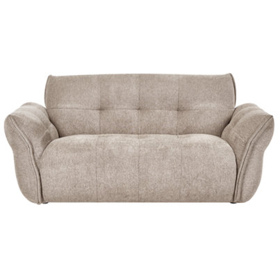 Beliani Sofa 2 Seater Halba Fabric Taupe from B&Q