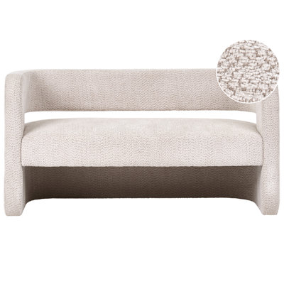 Beliani Sofa 2 Seater Vidsel Chenille Beige from B&Q