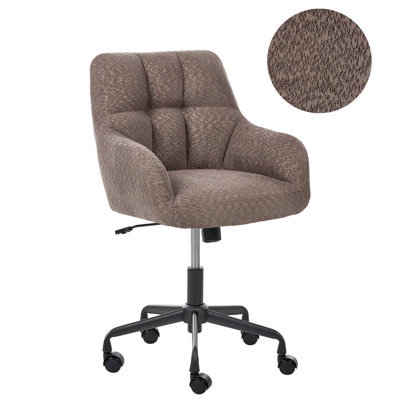 B&Q -  Desk Chair Palmdale Boucle Dark Brown