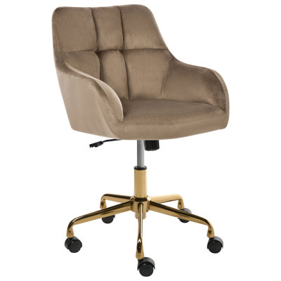 B&Q -  Desk Chair Palmdale Velvet Taupe