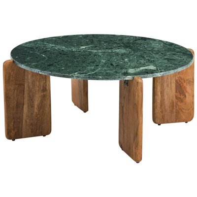 Beliani Coffee Table Luno Marble Dark Green from B&Q