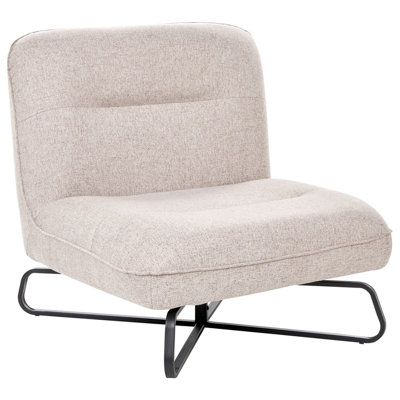 Beliani Modern Armchair Lindal Fabric Beige from B&Q