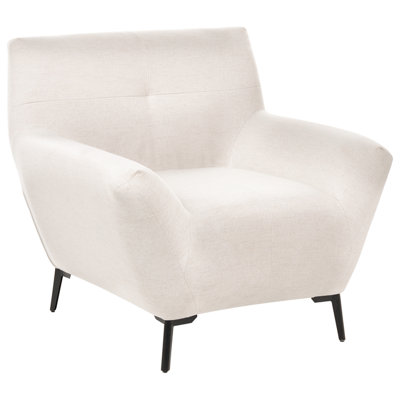 Beliani Armchair Lakene Fabric Off-White from B&Q