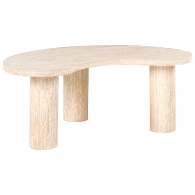 Beliani Coffee Table Noma 52 Cm 90 Cm Travertine Effect Travertine Effect from B&Q