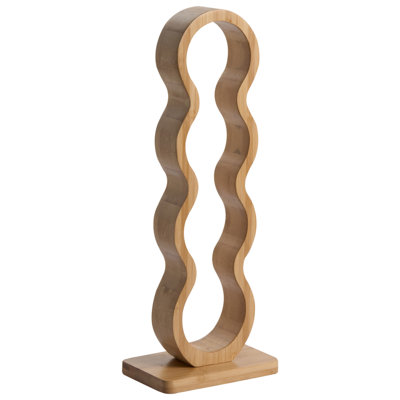Beliani Wine Rack Cerise Bamboo Light Brown from B&Q