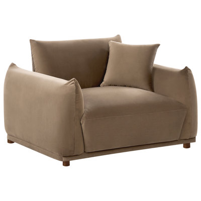 Beliani Modern Armchair Jubek Velvet Brown