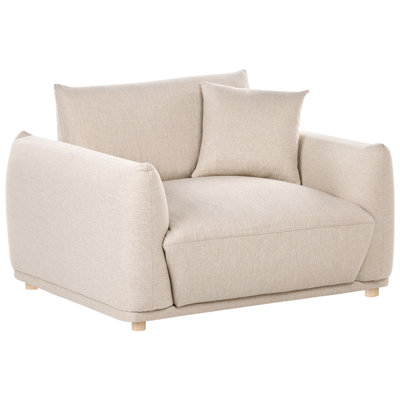 Beliani Modern Armchair Jubek Fabric Beige from B&Q