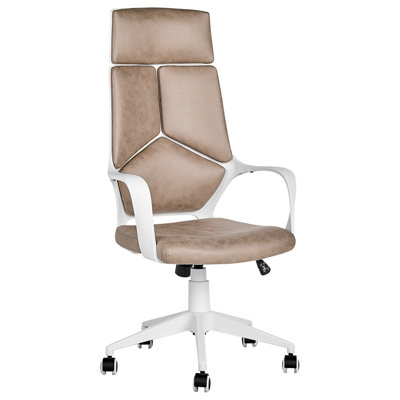 B&Q -  Office Chair Delight Faux Suede Sand Beige