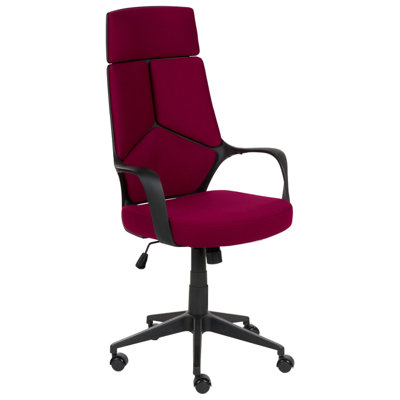 B&Q -  Minimalist Office Chair Delight Burgundy