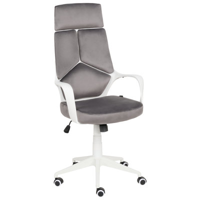 B&Q -  Office Chair Delight Velvet Grey