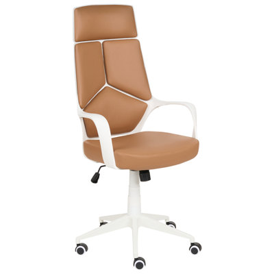 B&Q -  Office Chair Delight Faux Leather Sand Beige