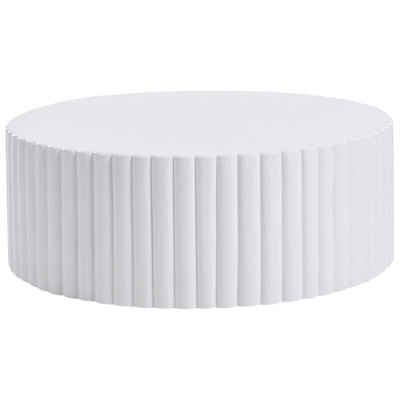 Beliani Coffee Table Pozza 117 Cm 117 Cm White from B&Q