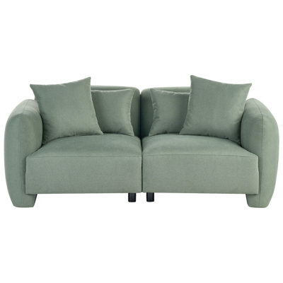 Beliani Sofa 3 Seater Ekenes Fabric Light Green from B&Q