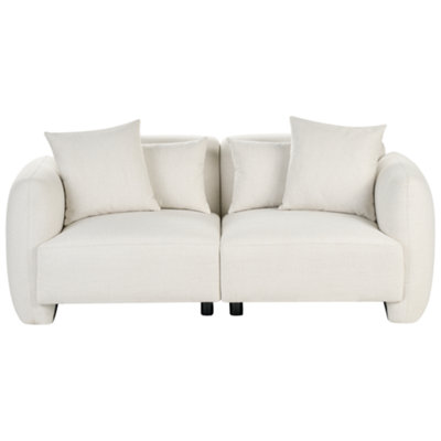 Beliani Sofa 3 Seater Ekenes Fabric Off-White from B&Q