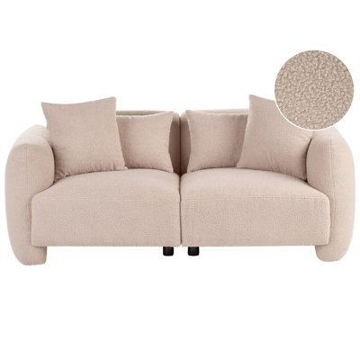 Beliani Sofa 3 Seater Ekenes Boucle Beige from B&Q