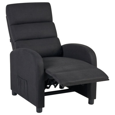 B&Q -  Recliner Chair Otus Fabric Black