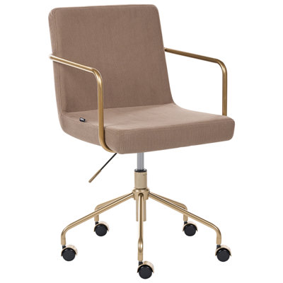 B&Q -  Office Chair Trinity Corduroy Light Brown