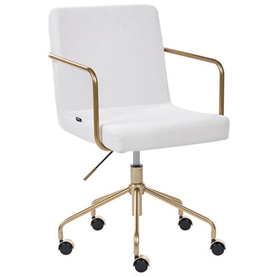 B&Q -  Office Chair Trinity Corduroy Off-White