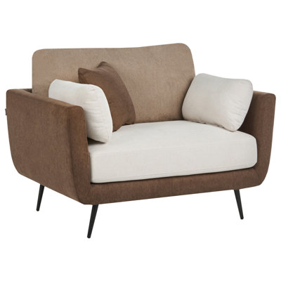 Beliani Modern Armchair Bolga Fabric Brown from B&Q
