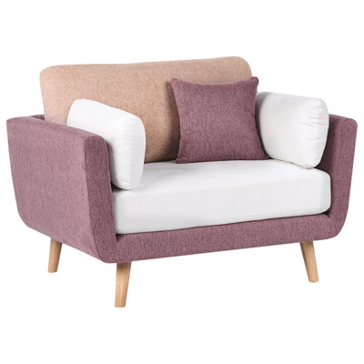 Beliani Modern Armchair Bolga Fabric Pink from B&Q