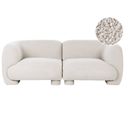 Beliani Modular Sofa 2 Seater Mjalbi Boucle Off-White from B&Q