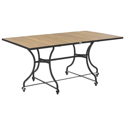 B&Q -  Garden Dining Table Lascari 160 Cm 90 Cm Acacia Wood Light Brown