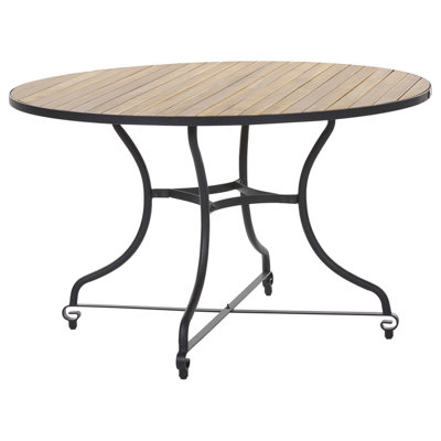 B&Q -  Garden Dining Table Lascari 120 Cm 120 Cm Acacia Wood Light Brown