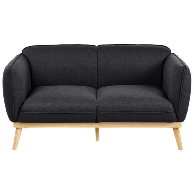 Beliani Sofa 2 Seater Ljung Fabric Black from B&Q