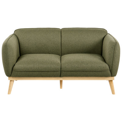 Beliani Sofa 2 Seater Ljung Fabric Olive Green from B&Q